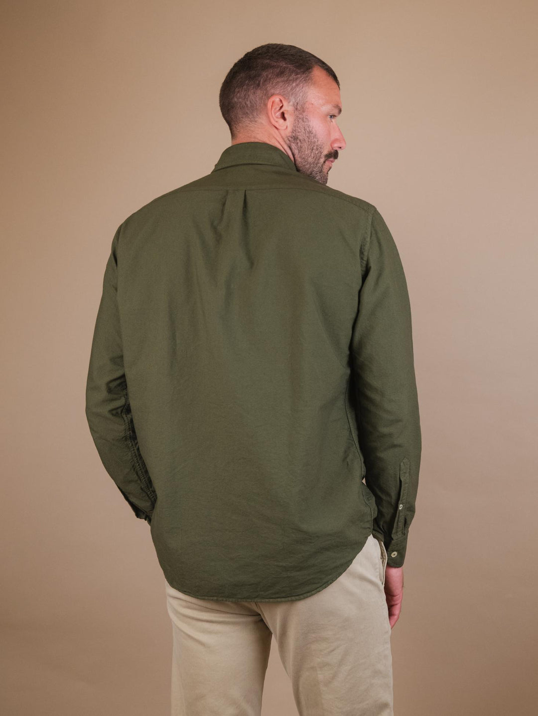 CAMICIA BUTTON DOWN IN COTONE VERDE