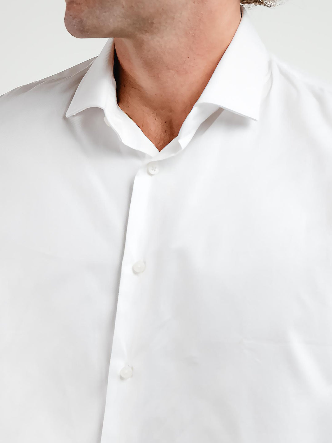 CAMICIA CON TRAMA A NIDO D'APE BIANCA