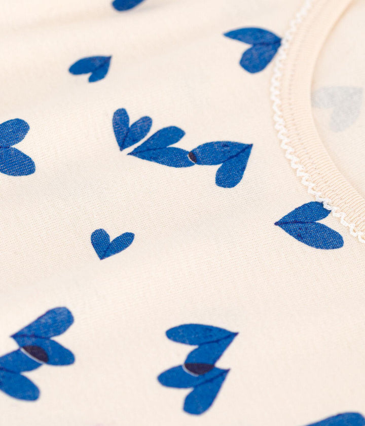 CAMICIA DA NOTTE CUORE BAMBINA IN COTONE