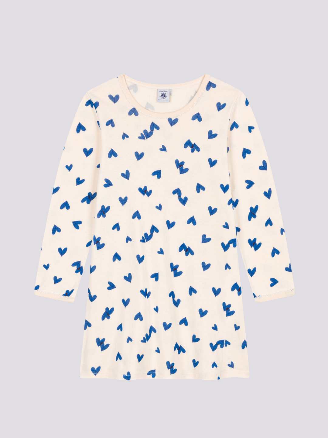 CAMICIA DA NOTTE CUORE BAMBINA IN COTONE
