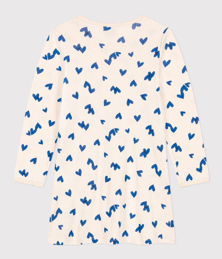 CAMICIA DA NOTTE CUORE BAMBINA IN COTONE