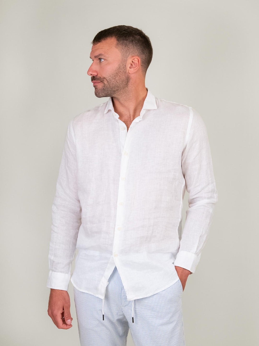 CAMICIA DI LINO BIANCA