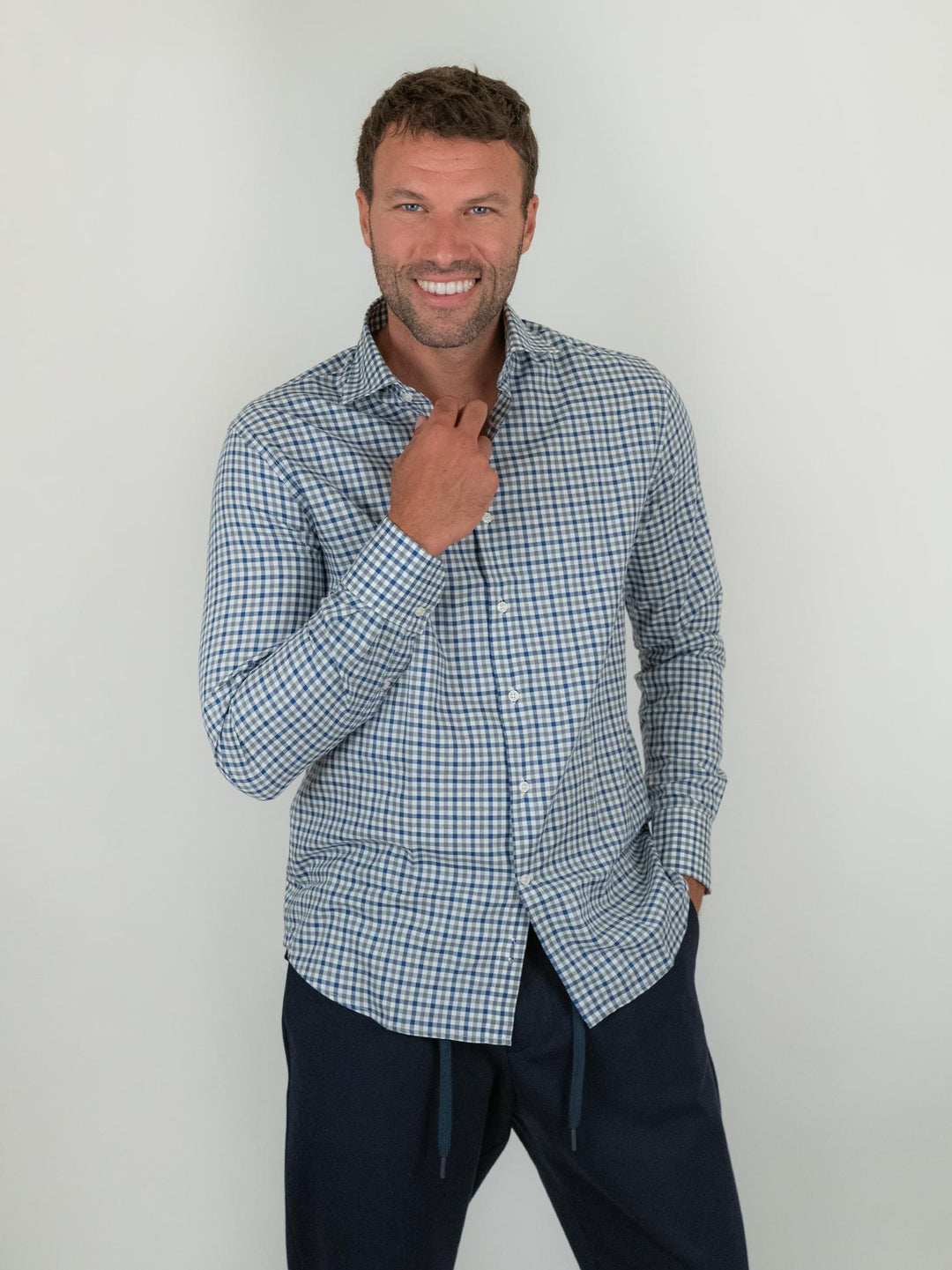 CAMICIA IN COTONE A QUADRETTI