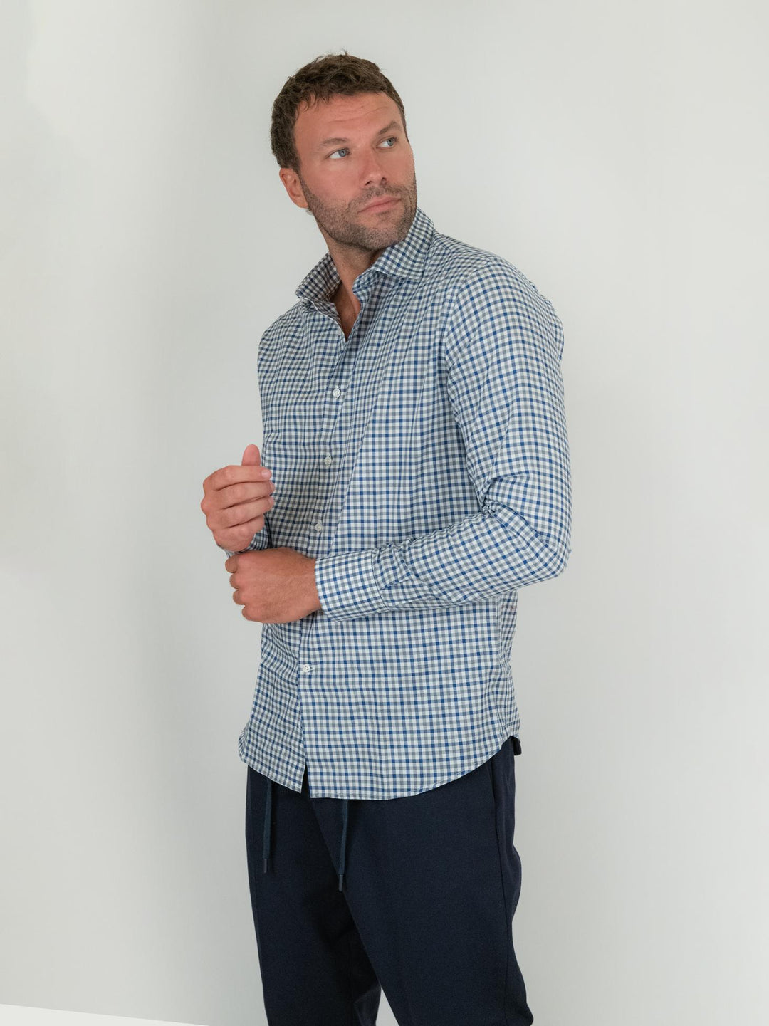 CAMICIA IN COTONE A QUADRETTI