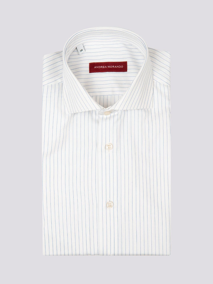 CAMICIA IN COTONE A RIGHE BIANCA