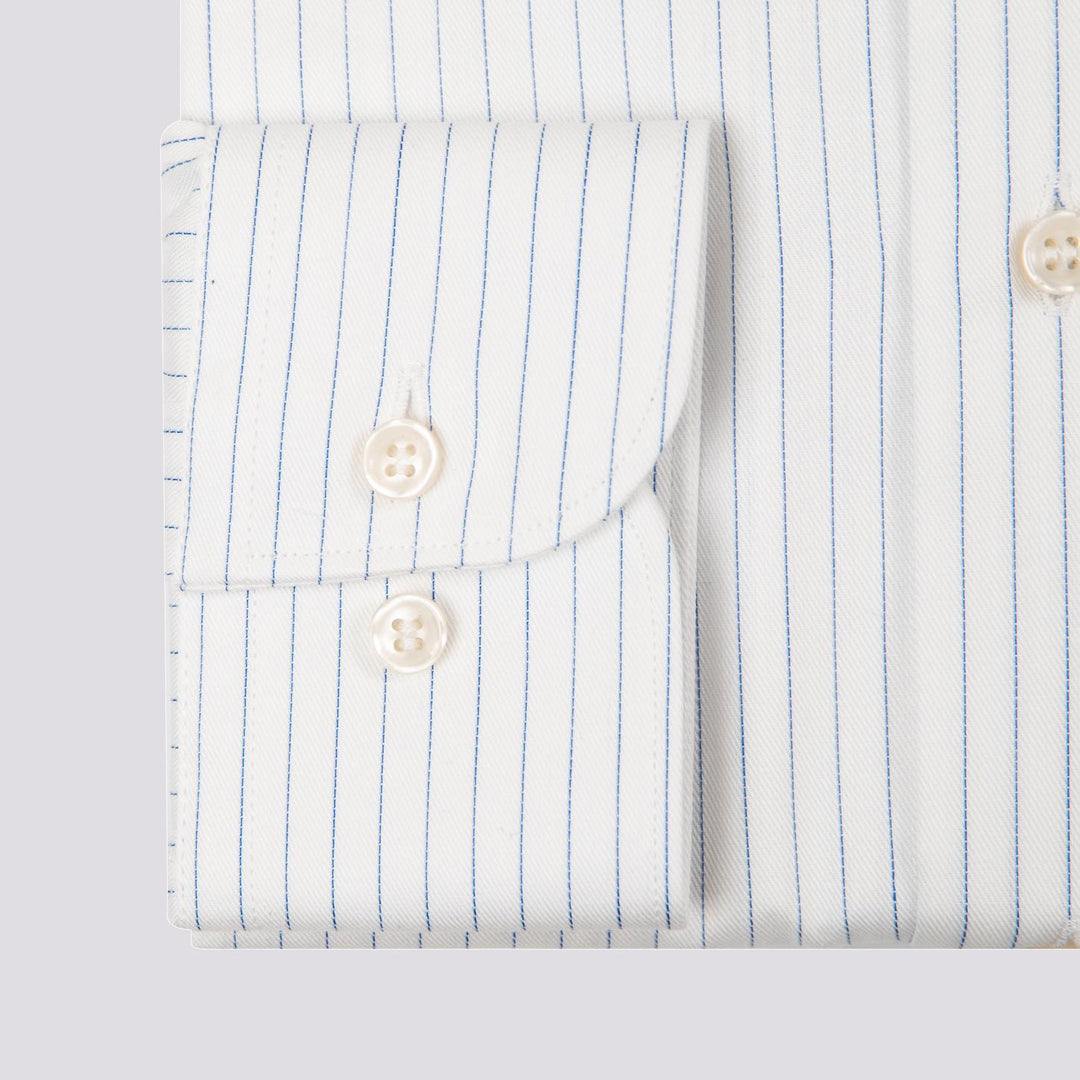 CAMICIA IN COTONE A RIGHE BIANCA