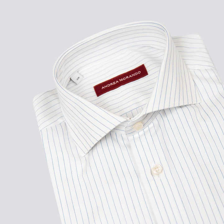 CAMICIA IN COTONE A RIGHE BIANCA