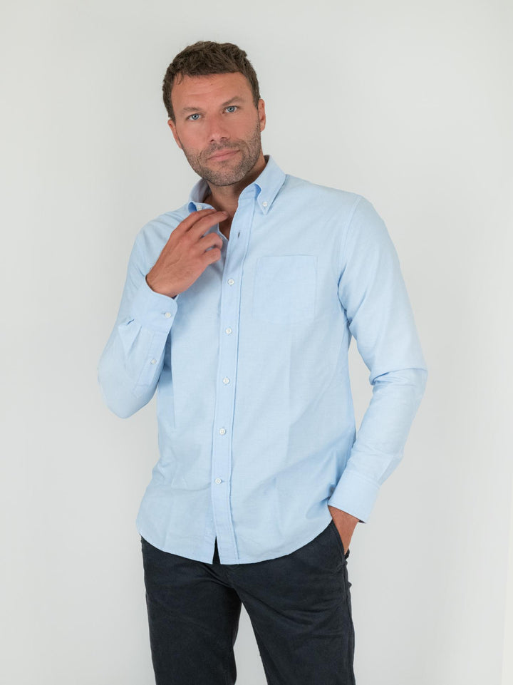 CAMICIA IN COTONE OXFORD AZZURRA