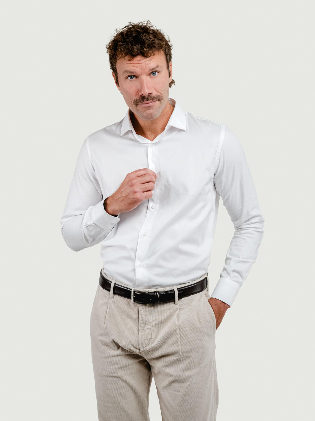 CAMICIA IN COTONE OXFORD BIANCA