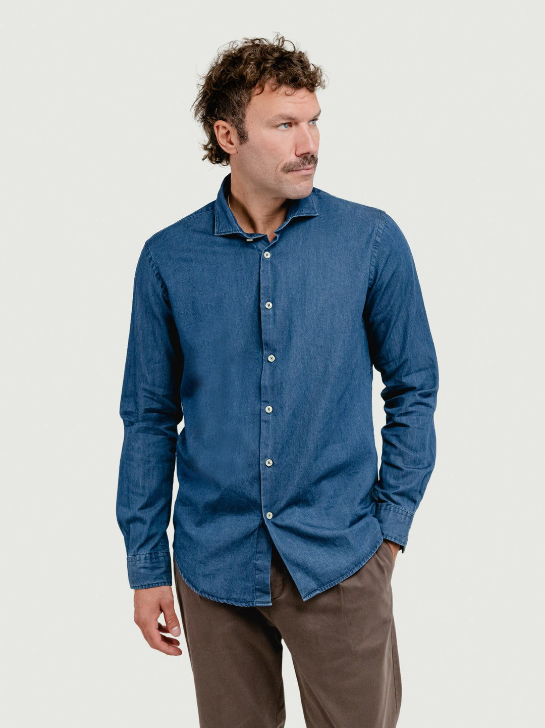 CAMICIA IN DENIM SCURO