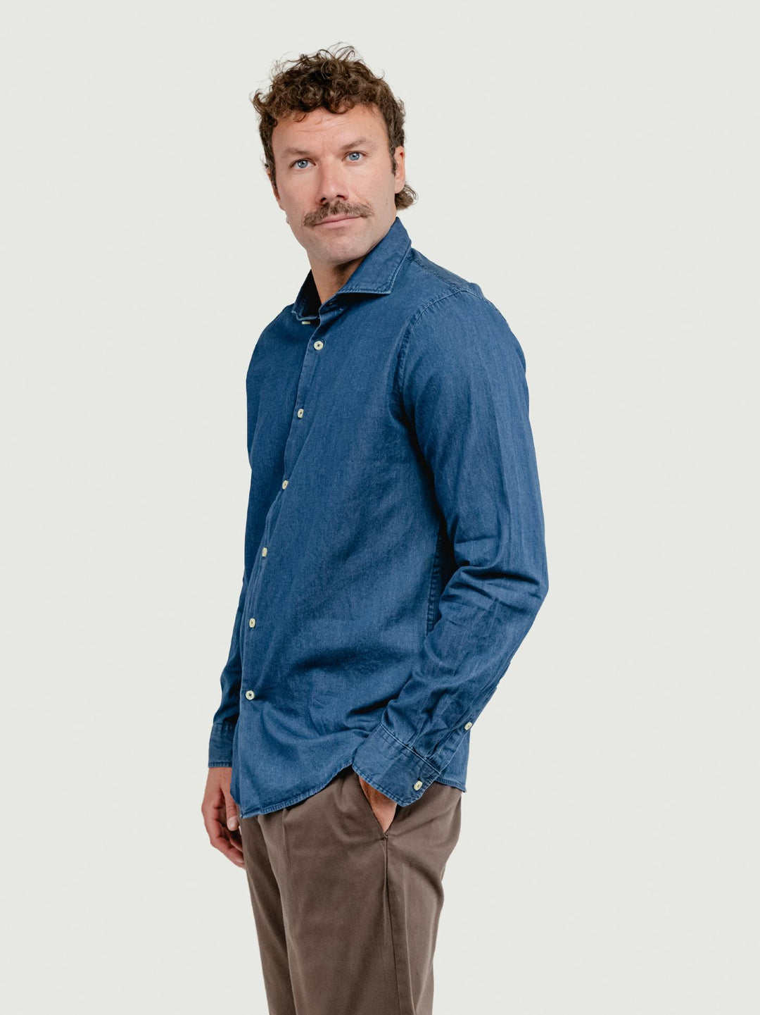 CAMICIA IN DENIM SCURO