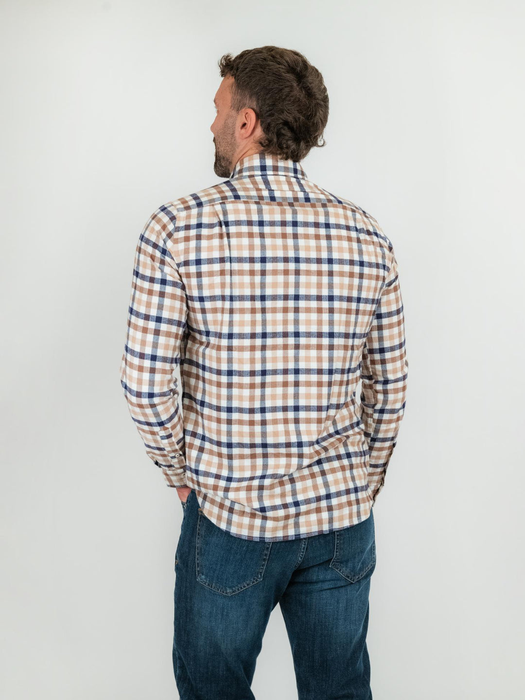 CAMICIA IN FLANELLA DI COTONE A QUADRI