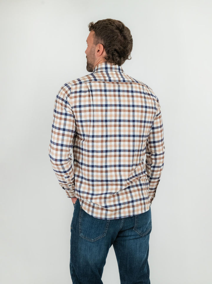 CAMICIA IN FLANELLA DI COTONE A QUADRI