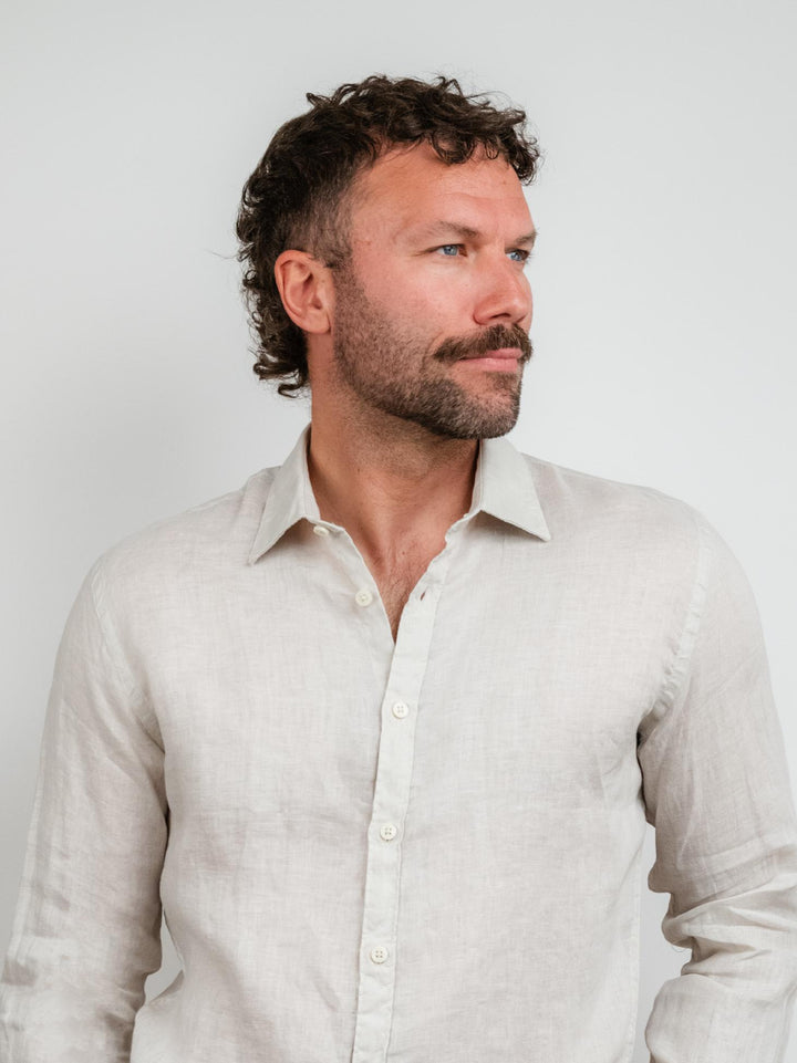 CAMICIA IN LINO BEIGE