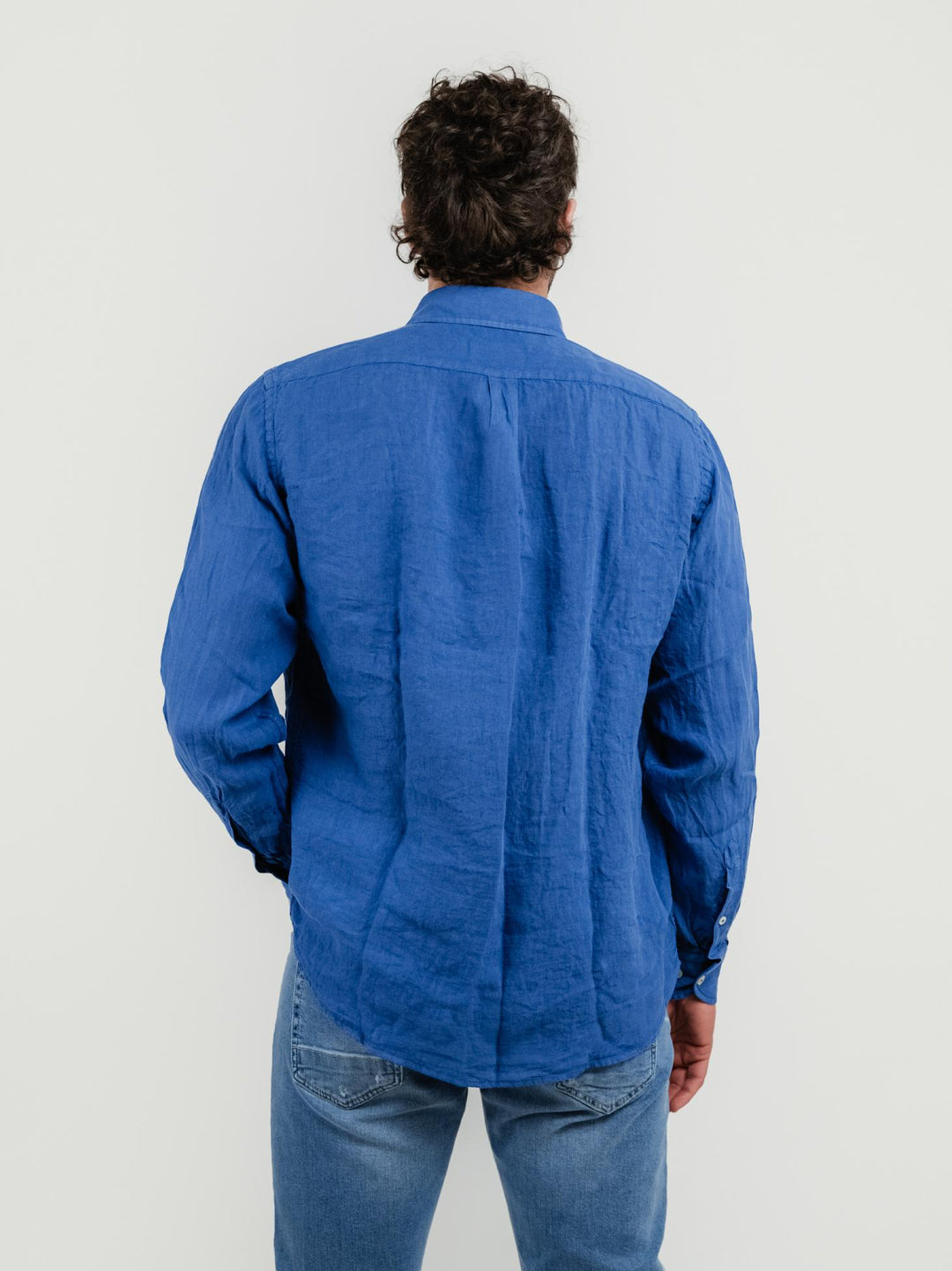 CAMICIA IN LINO BOTTONDOWN BLUETTE