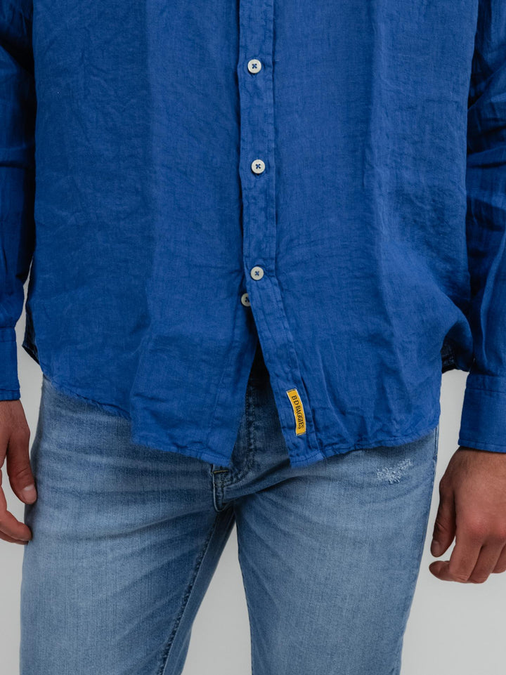 CAMICIA IN LINO BOTTONDOWN BLUETTE
