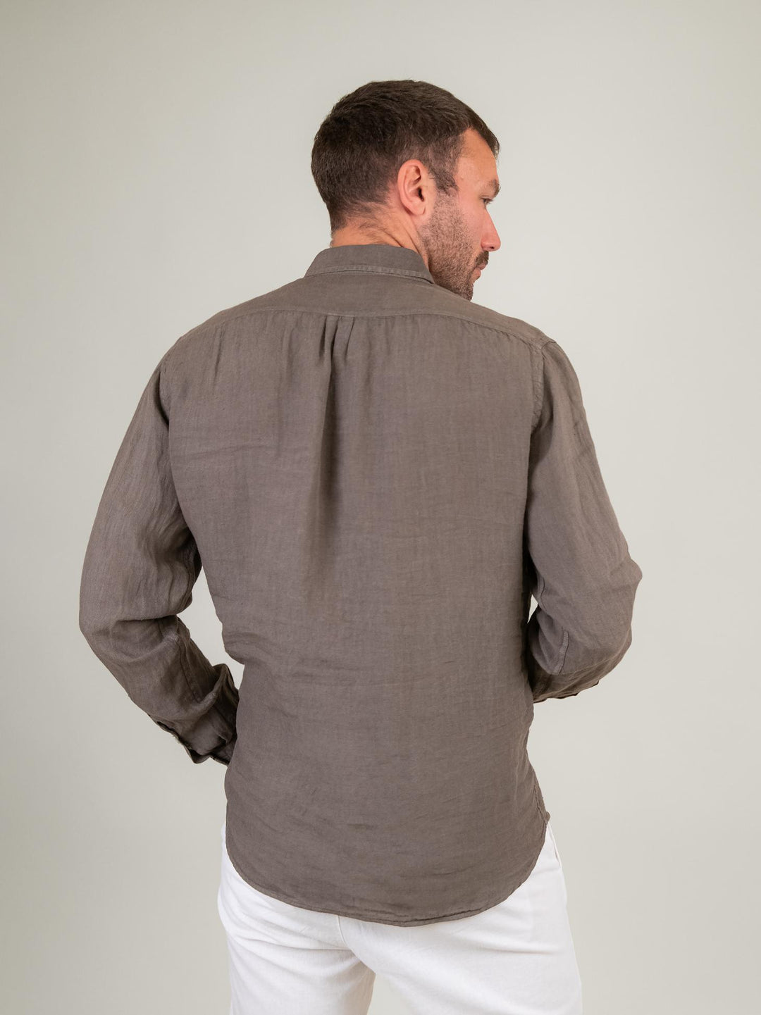 CAMICIA IN LINO FANGO