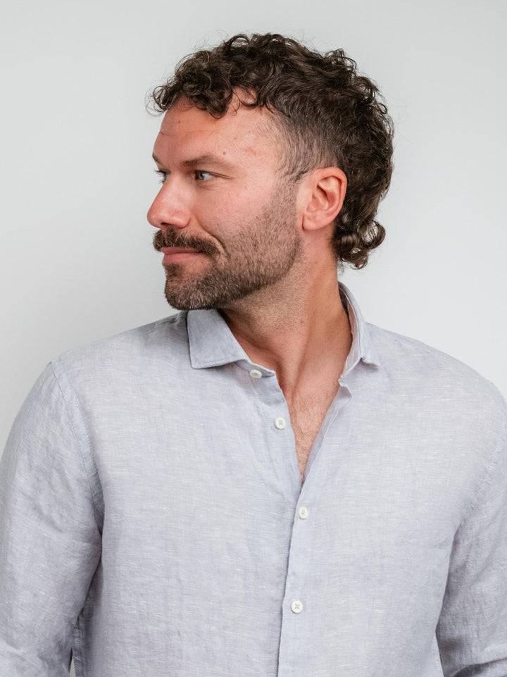 CAMICIA IN LINO GRIGIA