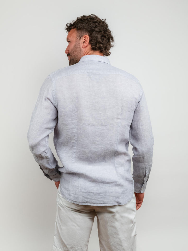 CAMICIA IN LINO GRIGIA