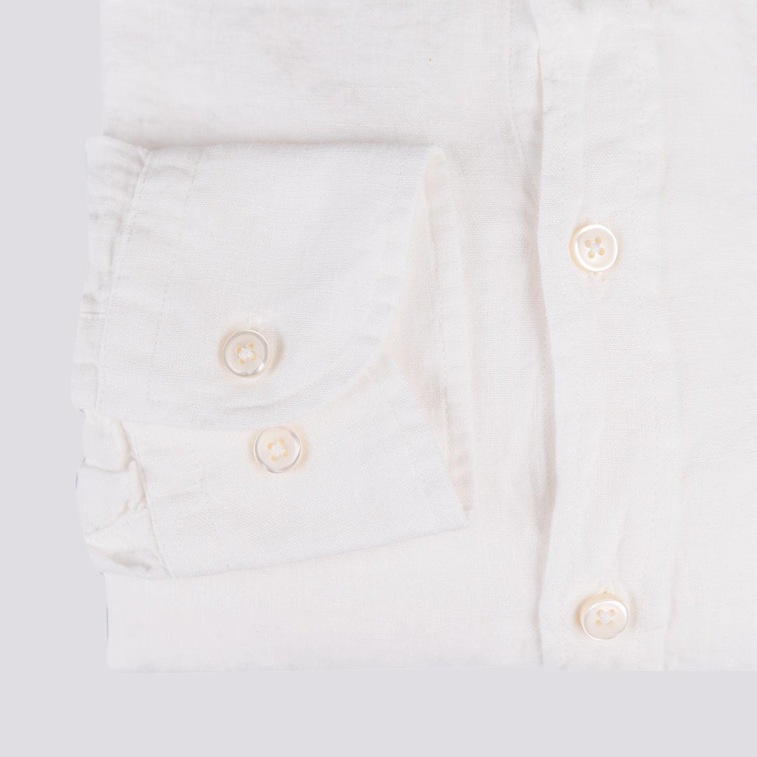 CAMICIA IN LINO TINTO CAPO BIANCO