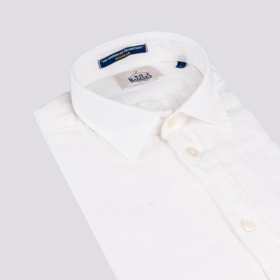 CAMICIA IN LINO TINTO CAPO BIANCO