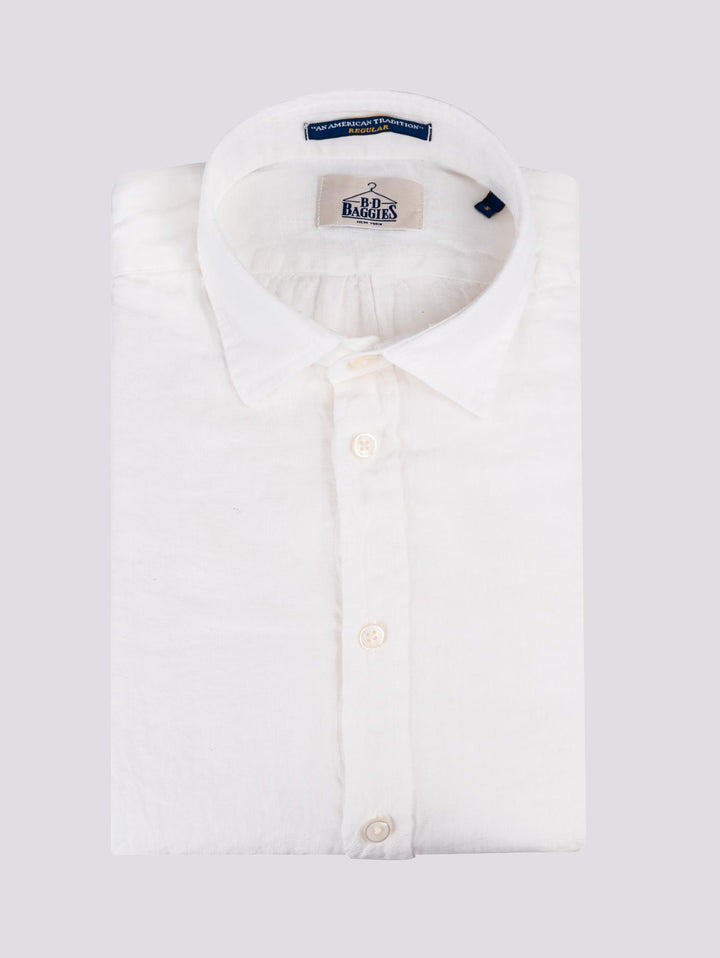 CAMICIA IN LINO TINTO CAPO BIANCO
