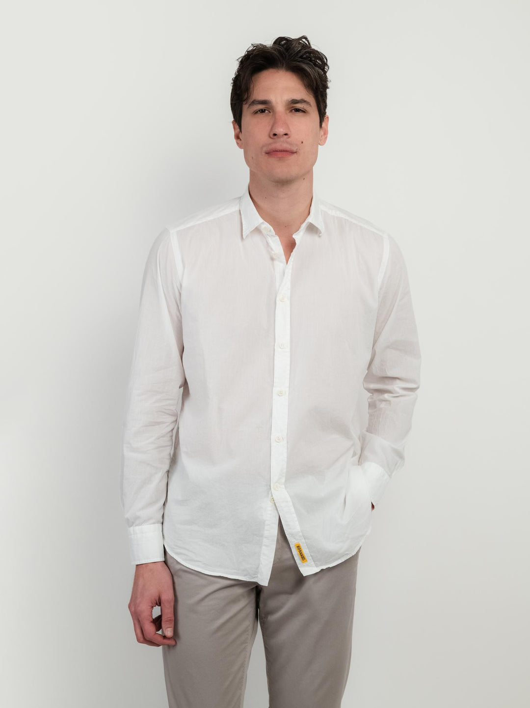 CAMICIA IN MUSSOLA DI COTONE BIANCA