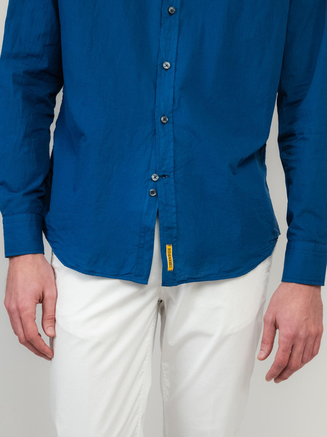 CAMICIA IN MUSSOLA DI COTONE BLU