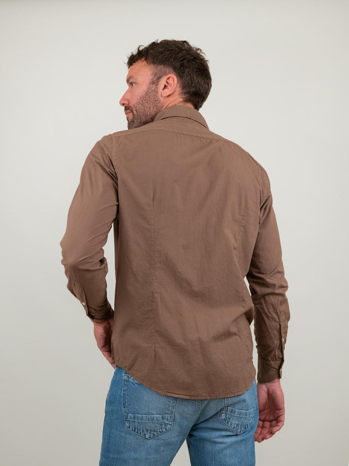 CAMICIA IN MUSSOLA DI COTONE CACAO