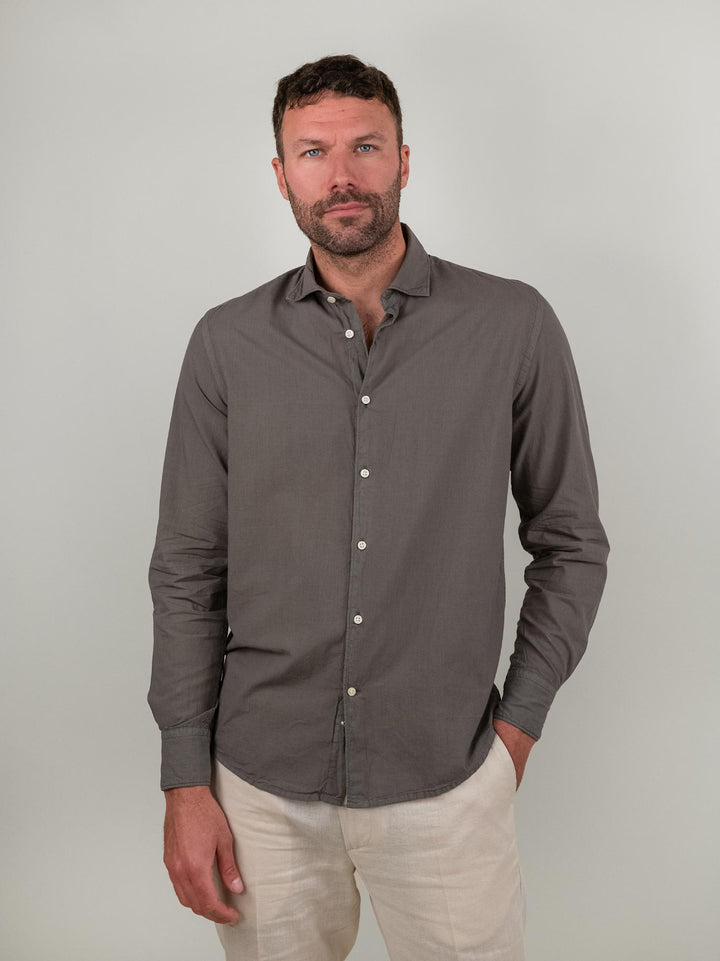 CAMICIA IN MUSSOLA DI COTONE SALVIA