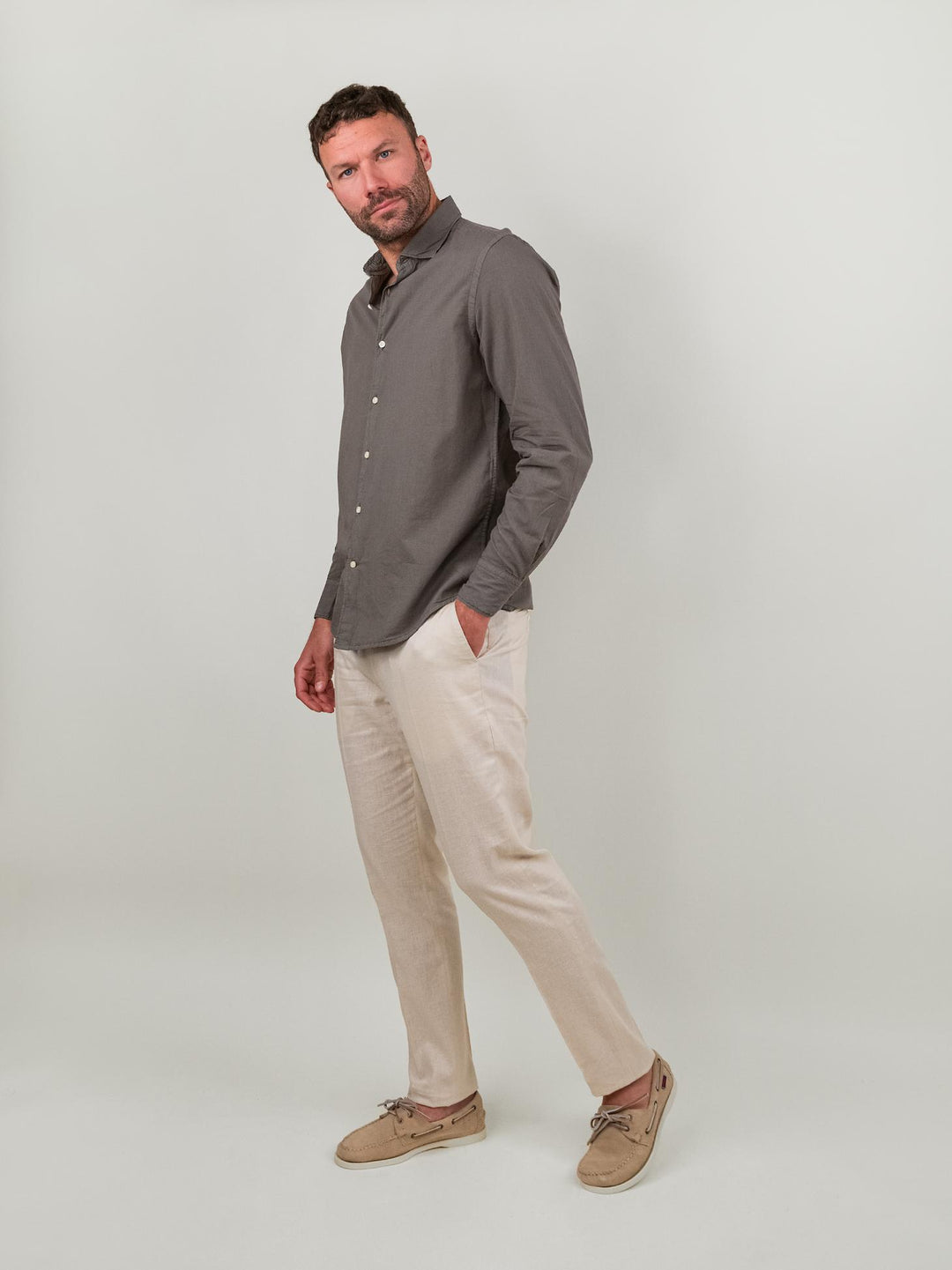 CAMICIA IN MUSSOLA DI COTONE SALVIA