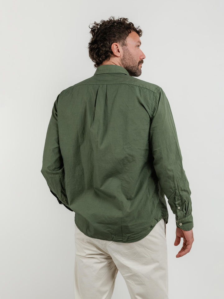 CAMICIA IN MUSSOLA DI COTONE VERDE MILITARE