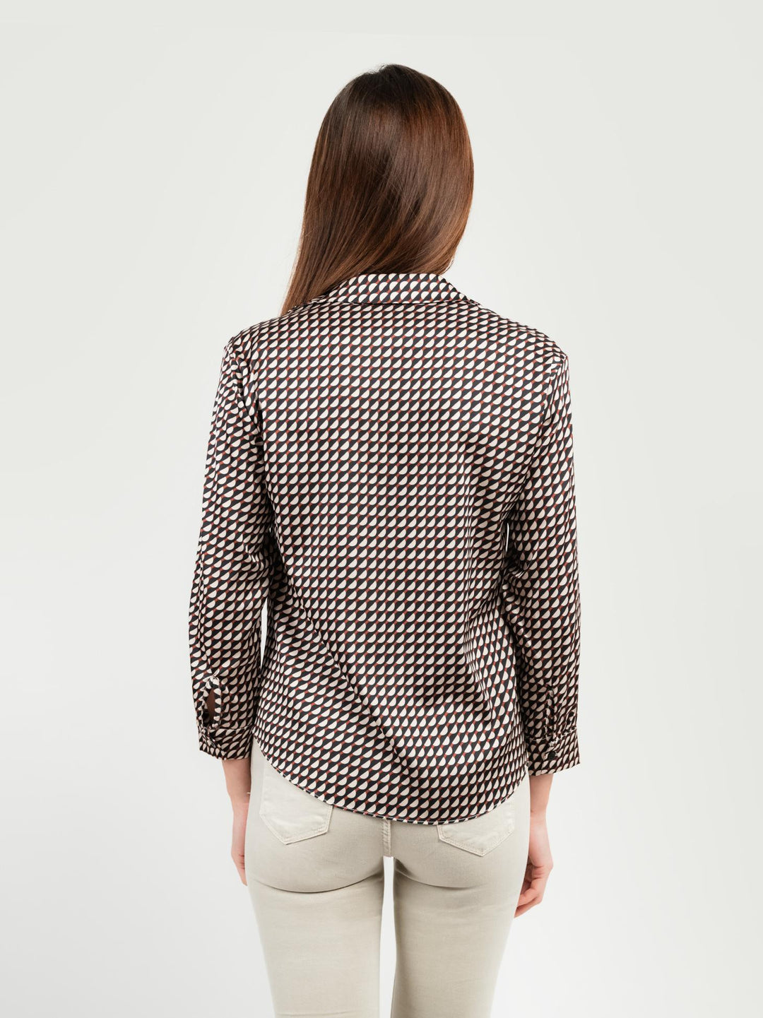 CAMICIA IN RASO CON FANTASIA MULTICOLOR RUGGINE