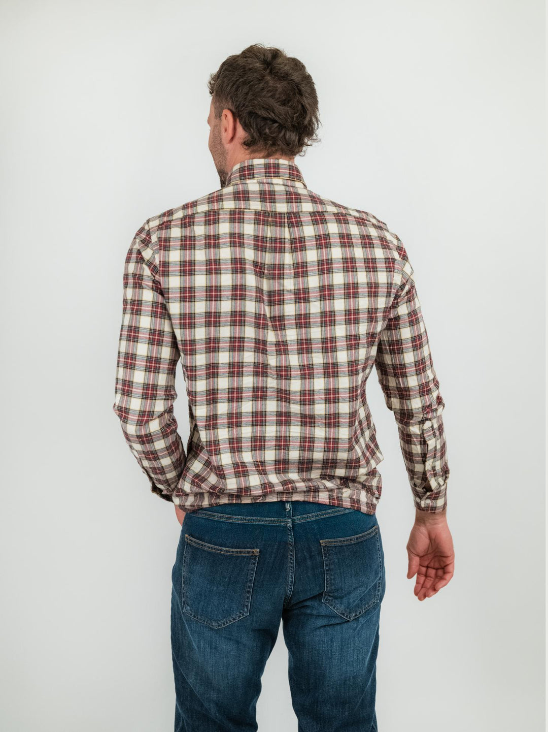 CAMICIA IN TARTAN BIANCO ROSSO