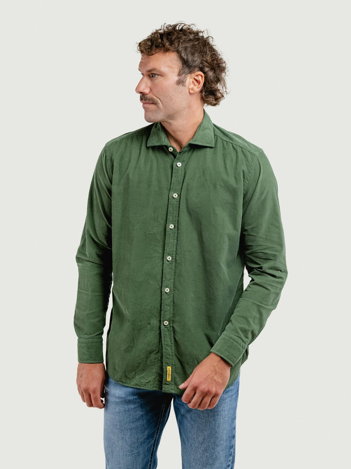 CAMICIA IN VELLUTO VERDE