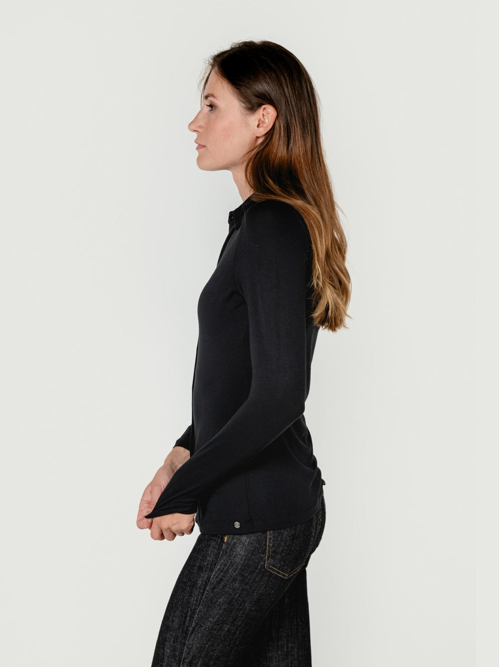 CAMICIA IN VISCOSA NERA