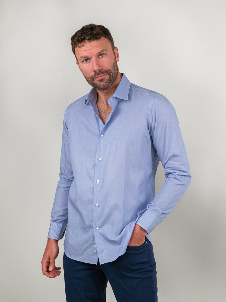 CAMICIA MILLERIGHE CELESTE