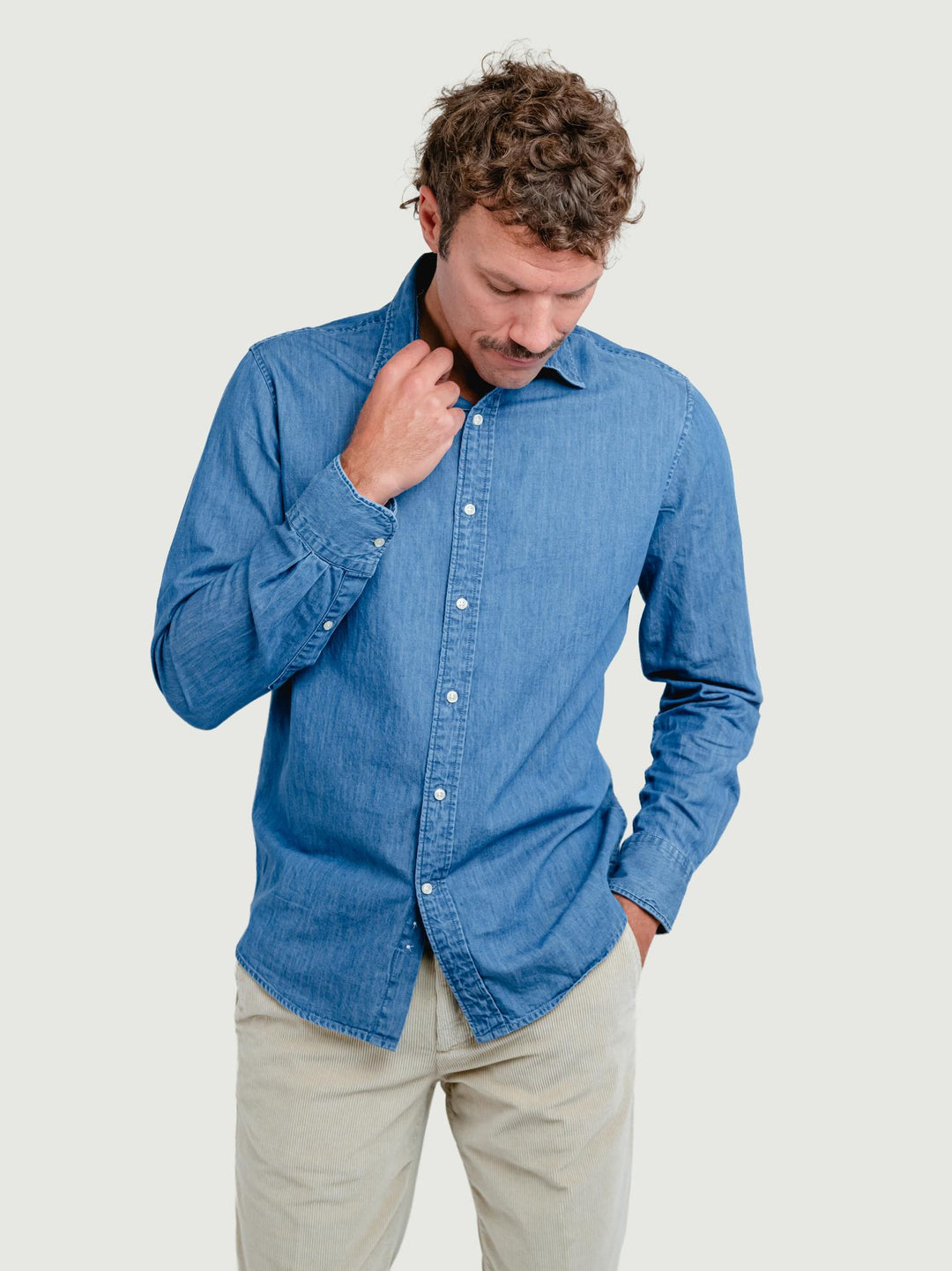 CAMICIA NELSON IN COTONE JEANS