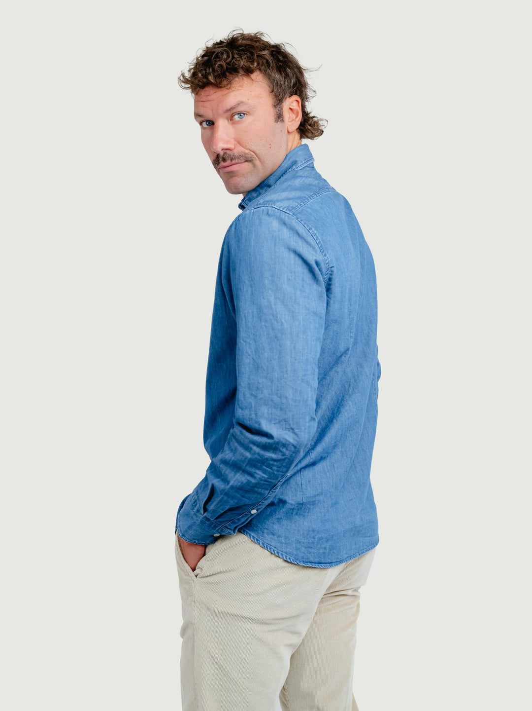 CAMICIA NELSON IN COTONE JEANS