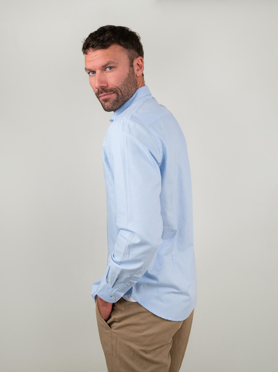 CAMICIA OXFORD AZZURRA