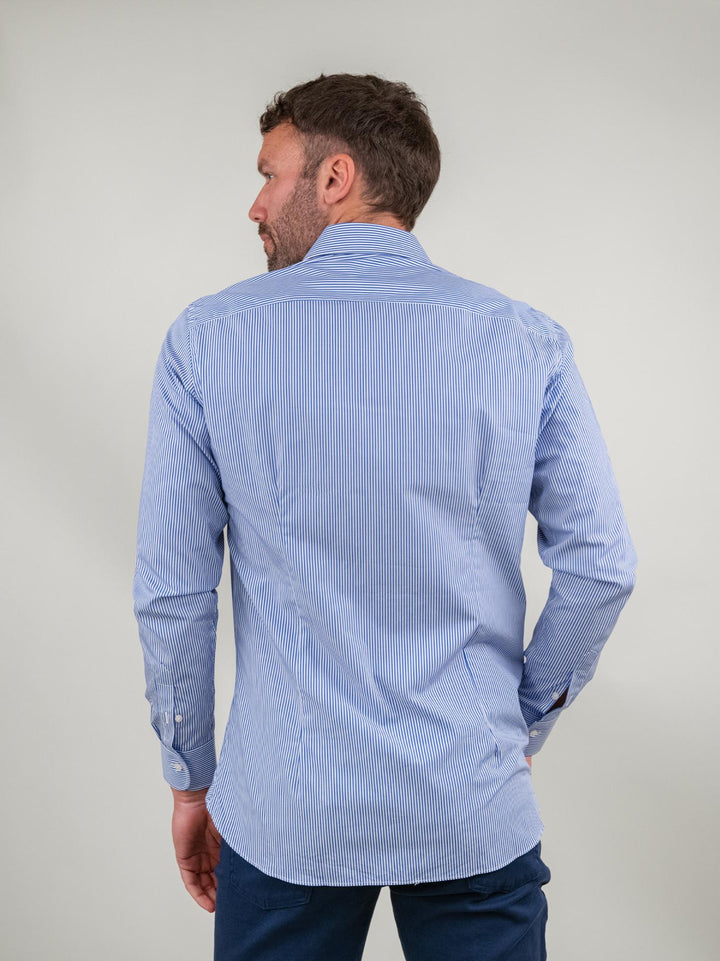 CAMICIA REGULAR A RIGHE BLUETTE