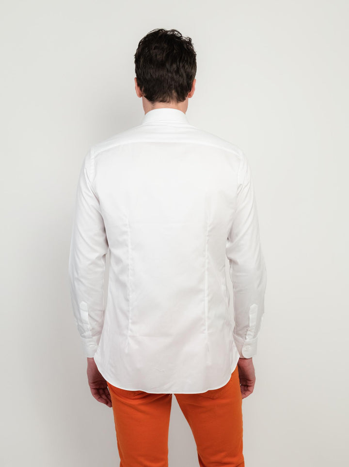 CAMICIA SLIM FIT IN COTONE BIANCA