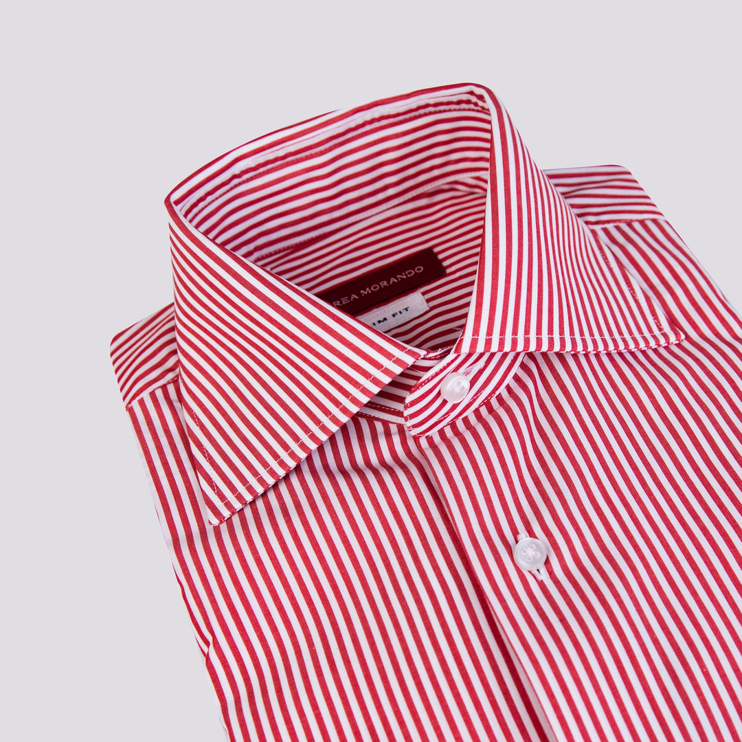CAMICIA SLIM FIT IN COTONE CON COLLO FRANCESE