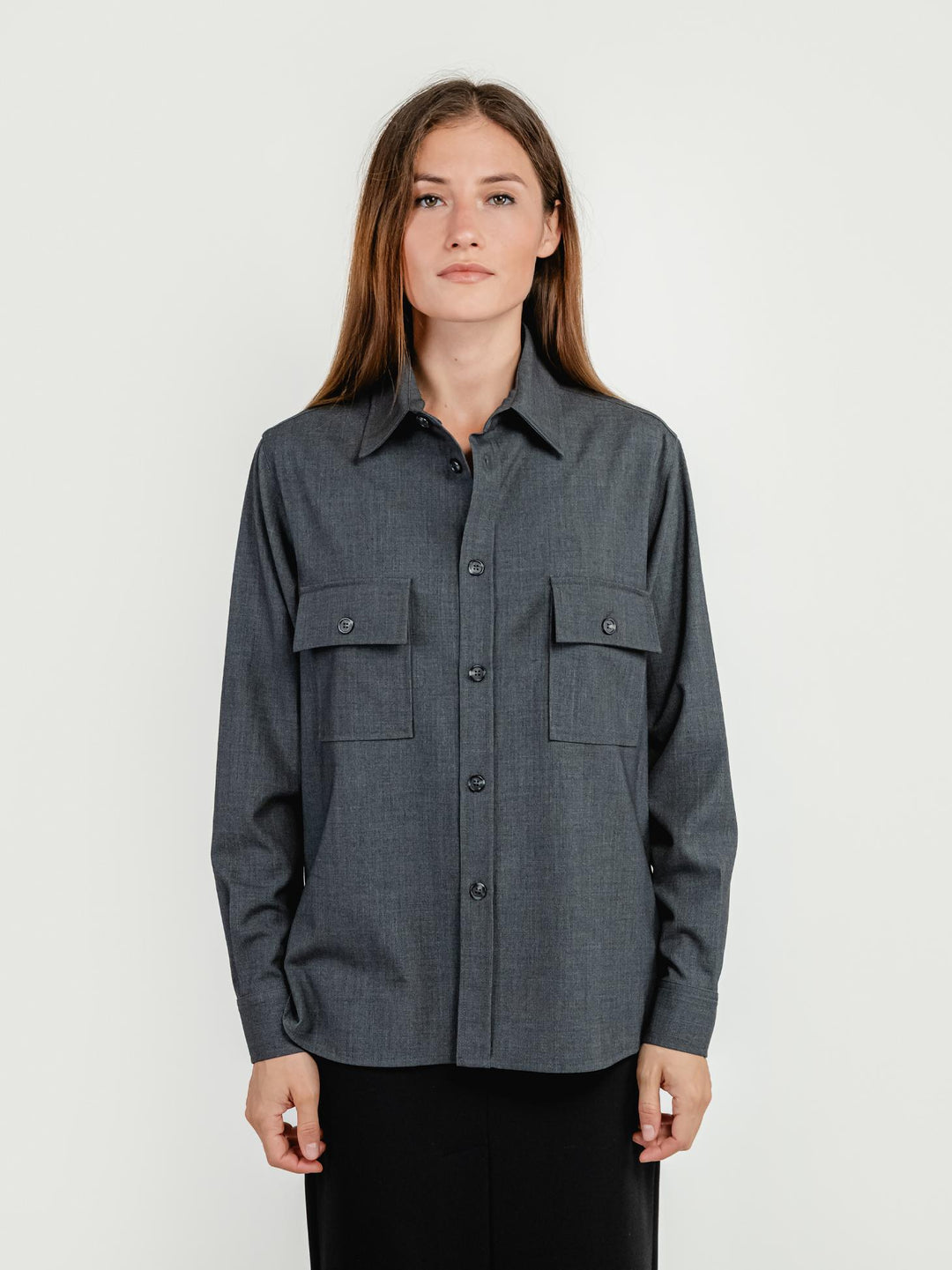 CAMICIA STILE CARGO ANTRACITE