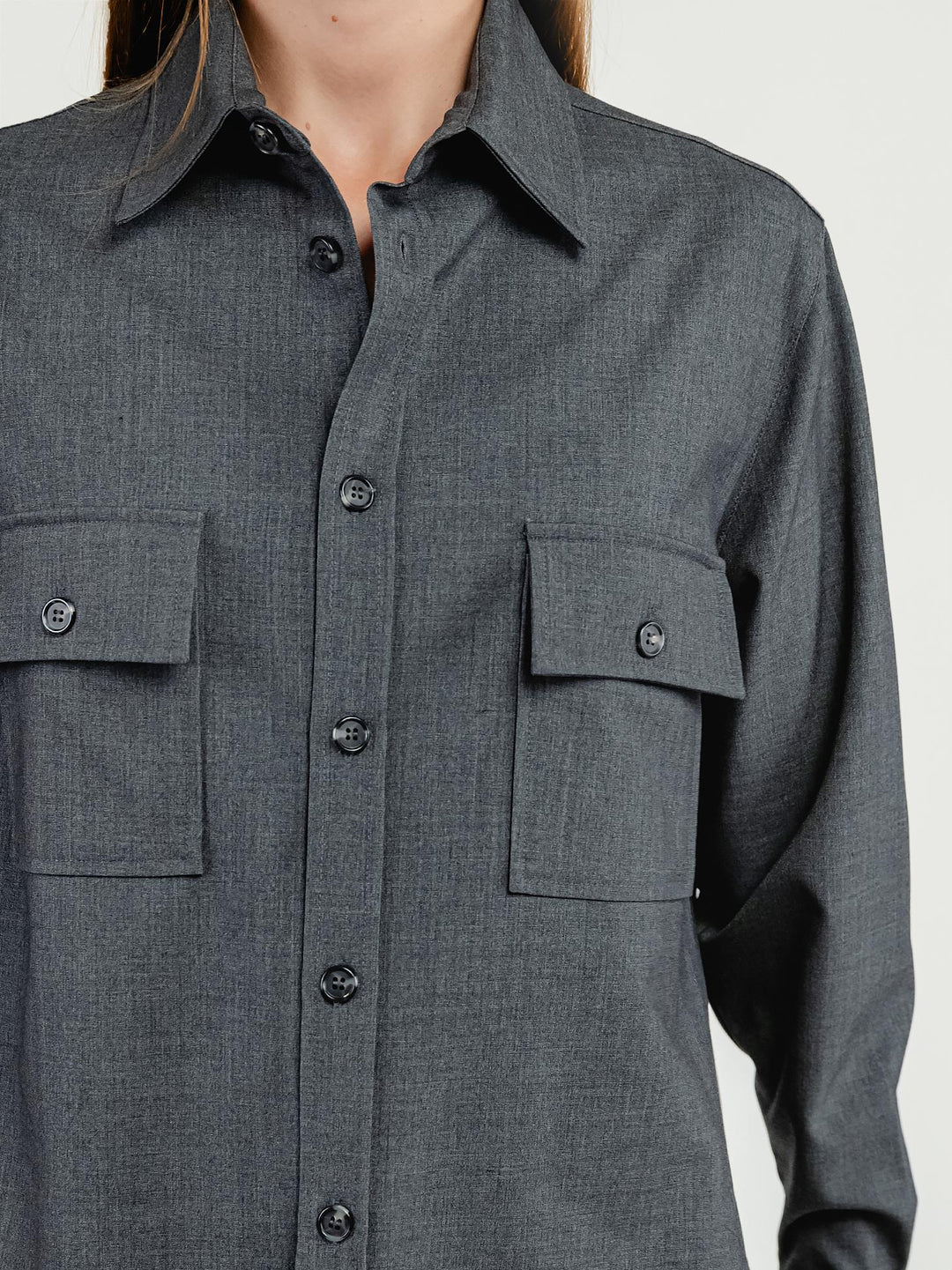 CAMICIA STILE CARGO ANTRACITE