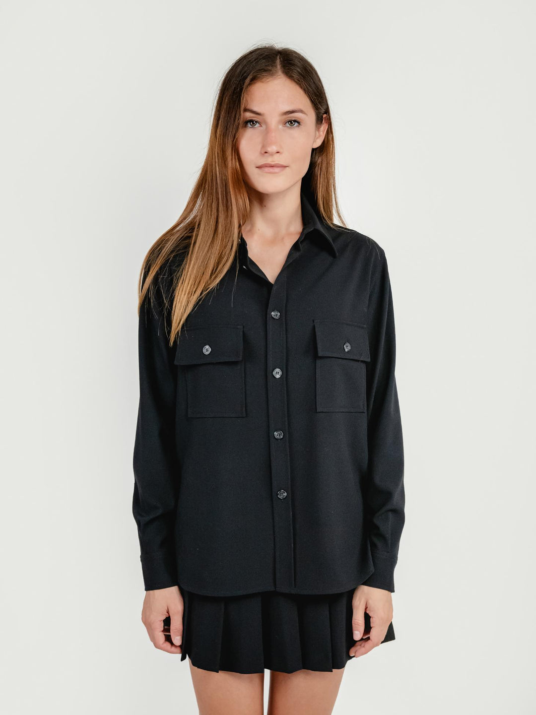 CAMICIA STILE CARGO NERA