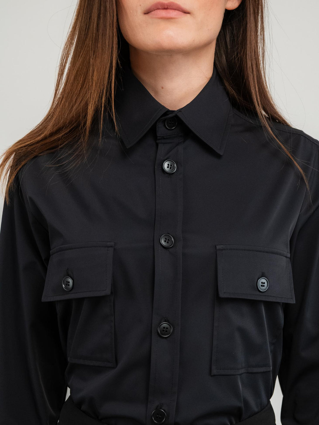 CAMICIA STILE CARGO NERA