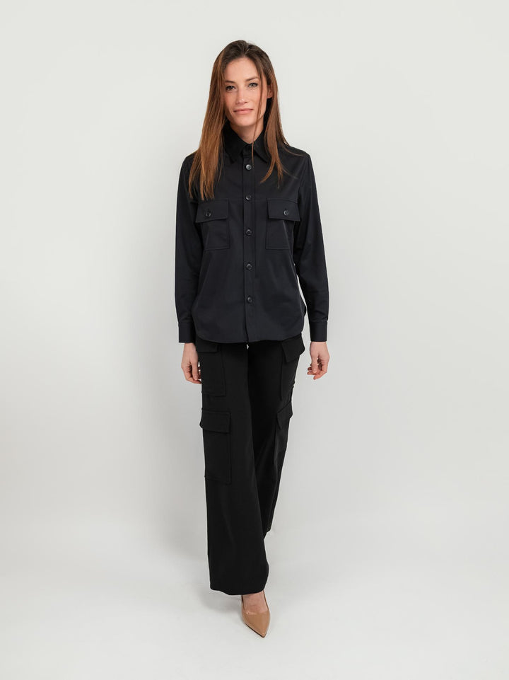 CAMICIA STILE CARGO NERA