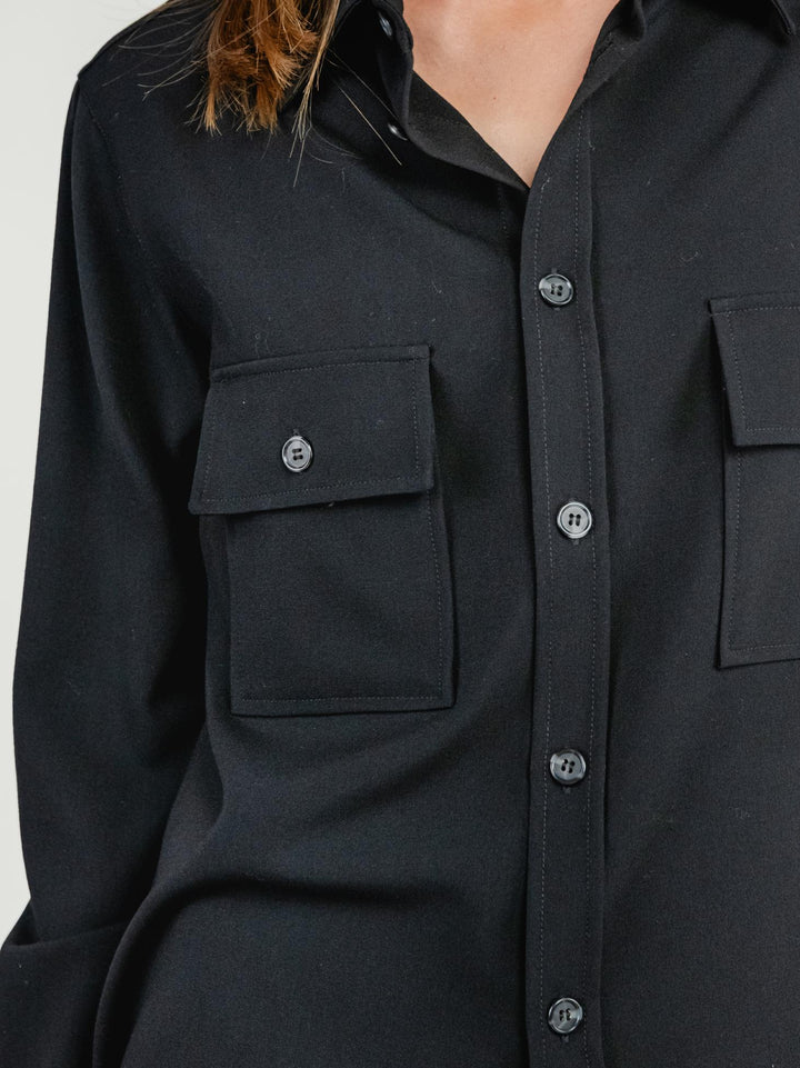 CAMICIA STILE CARGO NERA