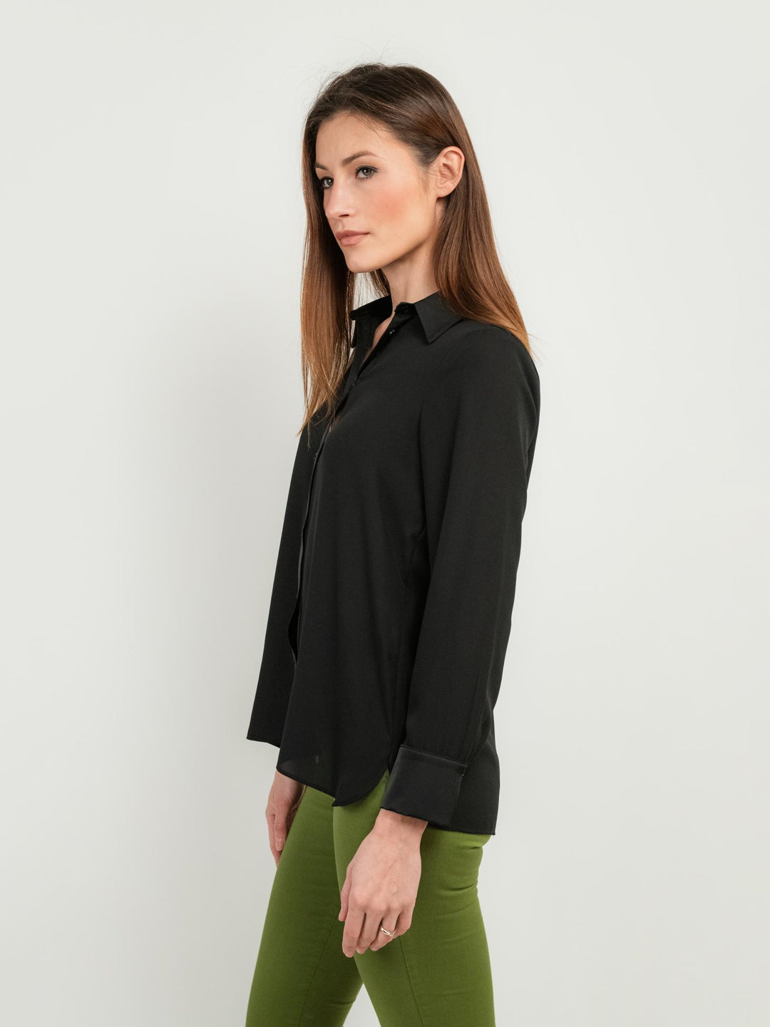 CAMICIA VELATA NERA